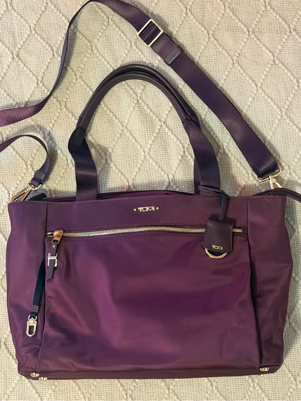 TUMI Voyageur Mauren tote 196310MAR nylon/leather laptop travel bag LIKE NEW